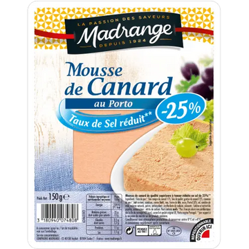 Madrange Duck Mousse with Port -25% Salt