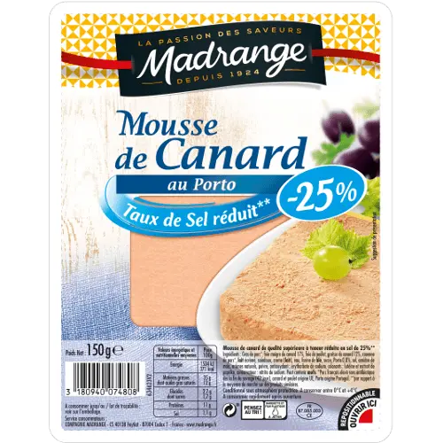 Madrange Duck Mousse with Port -25% Salt