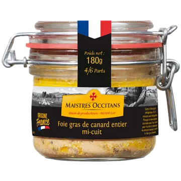Maistres Occitans Foie Gras de Canard Entier 180g