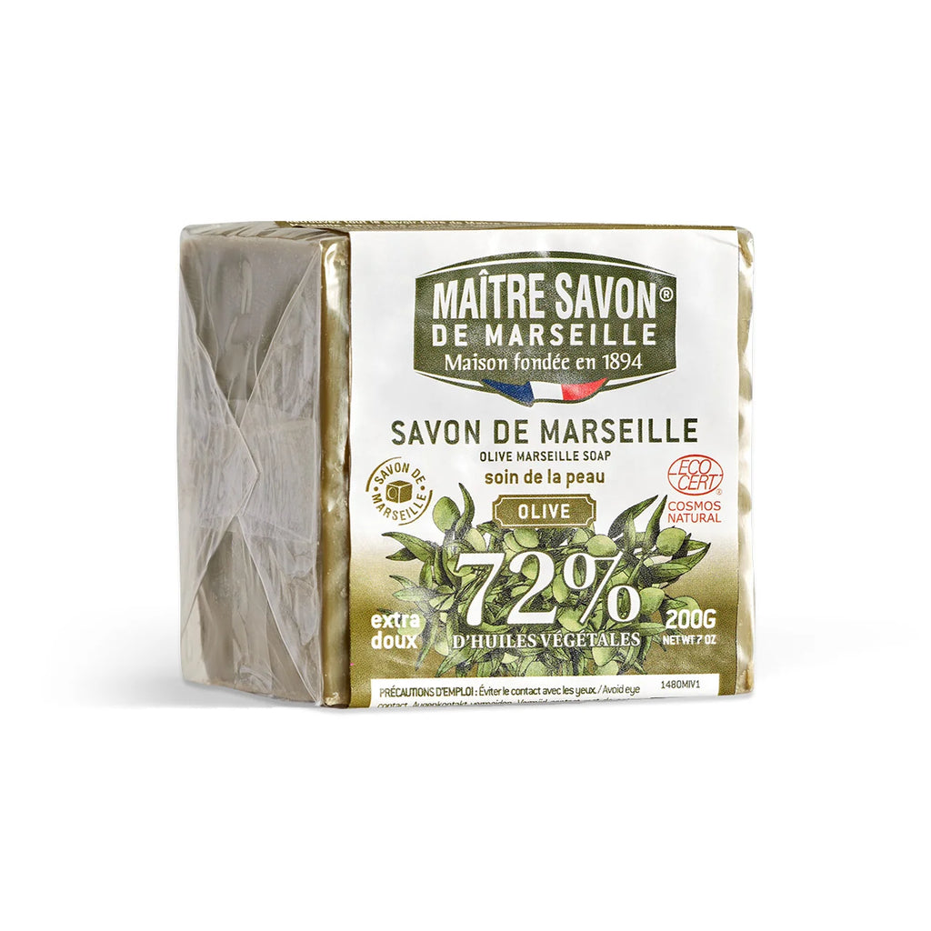 Maitre Savon de Marseille Olive Oil Cube 72% 200g