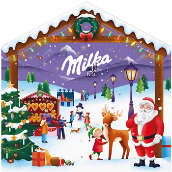 Milka Magic Mix Advent Calendar 147g – Christmas chocolate calendar with 24 Alpine milk chocolate treats