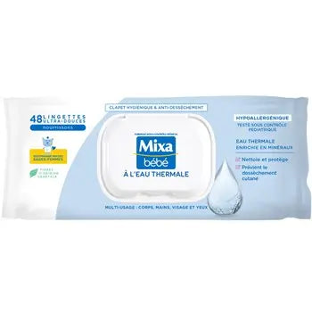 Mixa Baby Mineral Water Wipes (x48)