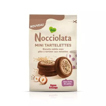Nocciolata Mini Tartlets with Organic Hazelnut Spread without Palm Oil 250g