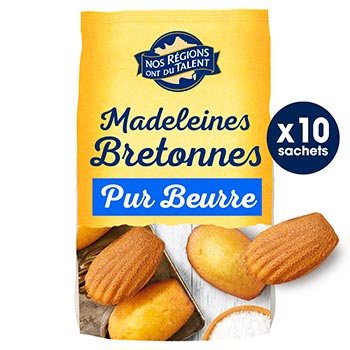 Nos Regions Madeleines Coquilles de Bretagne au Sel de Guerande 330g
