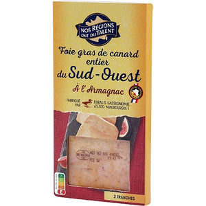 Nos Regions Whole South-West Duck Foie Gras with Armagnac 2 slices 80 g