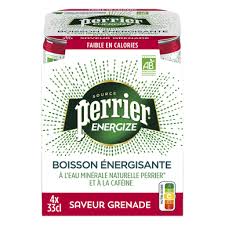 Perrier Energize Cafeine Maté Grenade 4x33cl