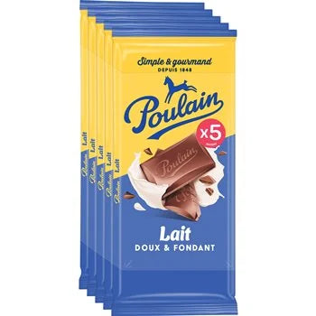 Poulain Milk Chocolate 5x95g