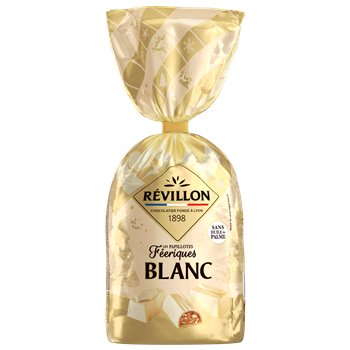 Révillon White Fairy-Tale Chocolates 360g – French white praline-filled chocolates in elegant festive wrapping