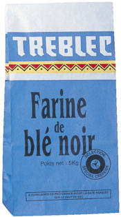 Tréblec Farine de Blé Noir 5 kg bag — traditional Breton buckwheat flour for galettes, crêpes, breads, and gluten-free recipes.