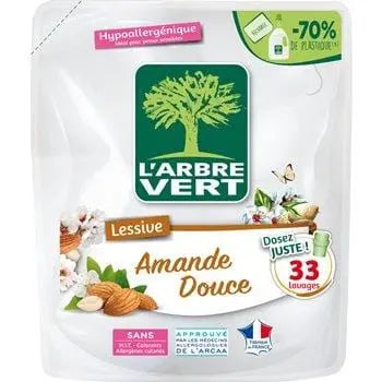 L'Arbre Vert Sweet Almond Detergent Refill (x33) 1.5L
