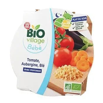 Bio Village Tomato Aubergine Plate 18 Months 260g