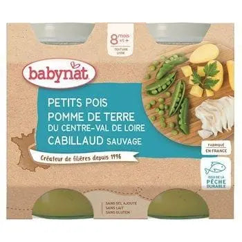 Babybio Peas Potato Cod 8 months 2x200g