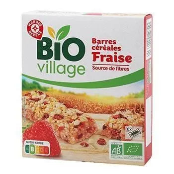 Bio Village Strawberry Cherry Bars (x6) 125g