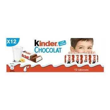 Kinder Chocolate Bars Sticks (x12) 150g