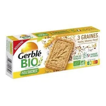 Gerblé Organic 3 Seeds Cookies Sesame Kasha Poppy 132g