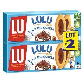 LU 3 Chocolate Barquettes 2×120g soft sponge biscuits with smooth chocolate filling.