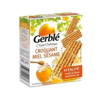 Gerble Honey Sesame Crunchy Dietetic Biscuits in Bar 162g