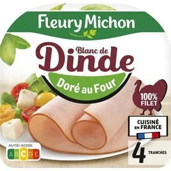 Fleury Michon Golden Turkey Breast Baked (x4) 160g