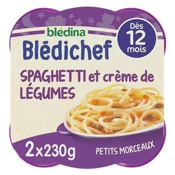 Bledina Bledichef Spaghetti and Vegetable Cream 2x133g