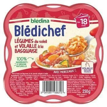 Bledina Bledichef Legumes du Soleil Poultry A la Basquaise 250g