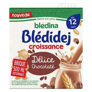 Bledina Bledidej Chocolate Flavour Reclosable Brick (12 Months) 500ml