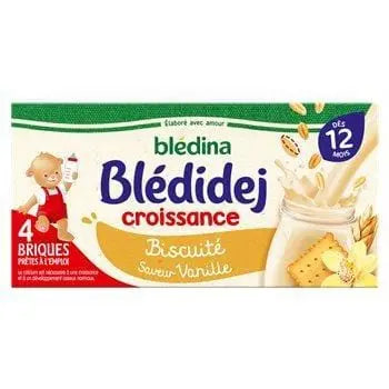 Bledina Bledidej Growth Vanilla Biscuit Brick 4x250ml