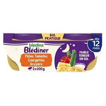 Bledina Blediner Pasta Tomato Courgette Gruyere 2x200g