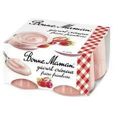Bonne Maman Creamy Strawberry Raspberry Yoghurt 4x125g