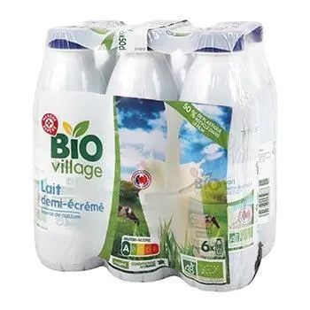 Bio Village Organic Half Cream Milk 6x1L