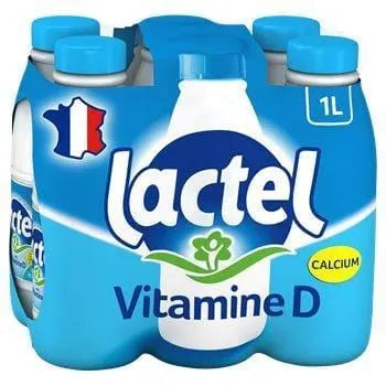 Lactel Vitamin D semi-skimmed milk 6x50cl