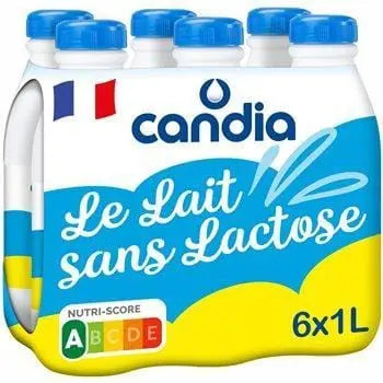 Candia UHT Semi-Skimmed Milk Lactose Free 6X1L