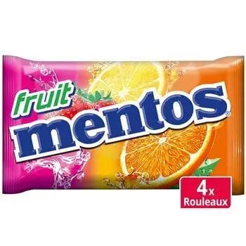 Mentos Fruit (x4) Rolls 152g