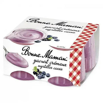 Bonne Maman Creamy Blueberry Blackcurrant Yoghurt 4x125g