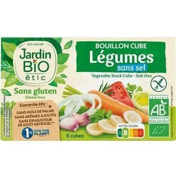 Jardin Bio Vegetable Bouillon Cubes without Salt (x8) 72g
