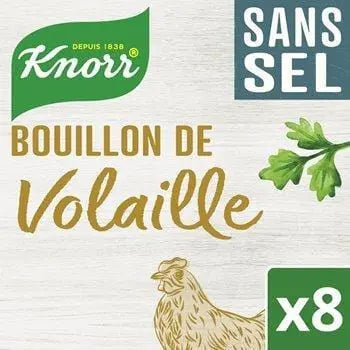 Knorr Salt Free Poultry Broth (x8) 72g