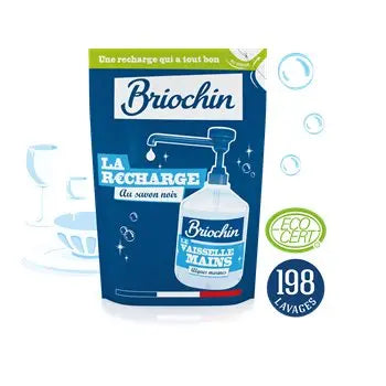 Briochin Ecocert Black Soap Dish & Hand Liquid Refill 450 ml