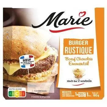 Marie Charolais Cantal Mourtarde Burger 180g
