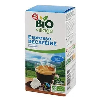 Bio Village Organic Decaffeinated Espresso Coffee Capsules (x10) 55g