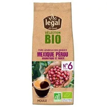 Legal Mexico Perou Organic Ground Coffee 250g