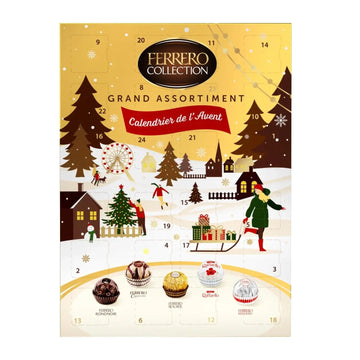 Ferrero Rocher Advent Calendar Milk and Dark Hazelnut Chocolates 256g