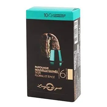 L'Oriigine du Gout Floral et Epicé Papouasie Capsules (x10) 55g