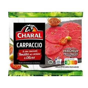 Charal Beef Carpaccio with Dried Tomato and Olives 230g