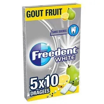 Freedent Chewing Gum White Fruits Sugar Free (x50) 70g