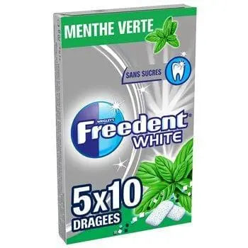 Freedent Chewing Gum White Spearmint (5x10) 70g
