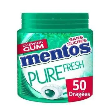 Mentos Pure Fresh Chewing Gum Chlorophyll (x50) 100g