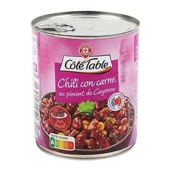 Côté Table Chili con Carne Au Piment de Cayenne 820g