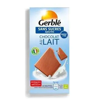 Gerble No Sugar Added Milk Chocolate 80g