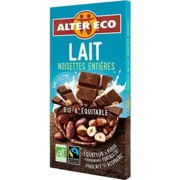 Alter Eco Organic Milk Chocolate Hazelnuts 100g