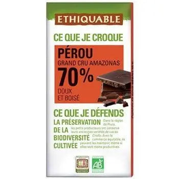 Ethiquable Dark Chocolate Peru 70% 100g