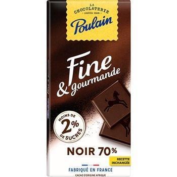 Poulain Dark Chocolate 70% Cocoa 100 g – French dark chocolate bar with minimum 70% cocoa, rich and intense flavour, crafted by the historic brand Poulain.